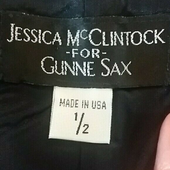 Vintage 90s Grunge Strapless Dress Size 2 Jessica McClintock Gunne Sax Black Y2k - Picture 3 of 5